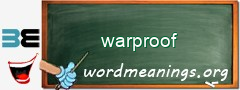 WordMeaning blackboard for warproof